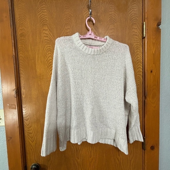 Aerie Cream Crew Neck Sweater Soft Knit - Picture 1 of 7